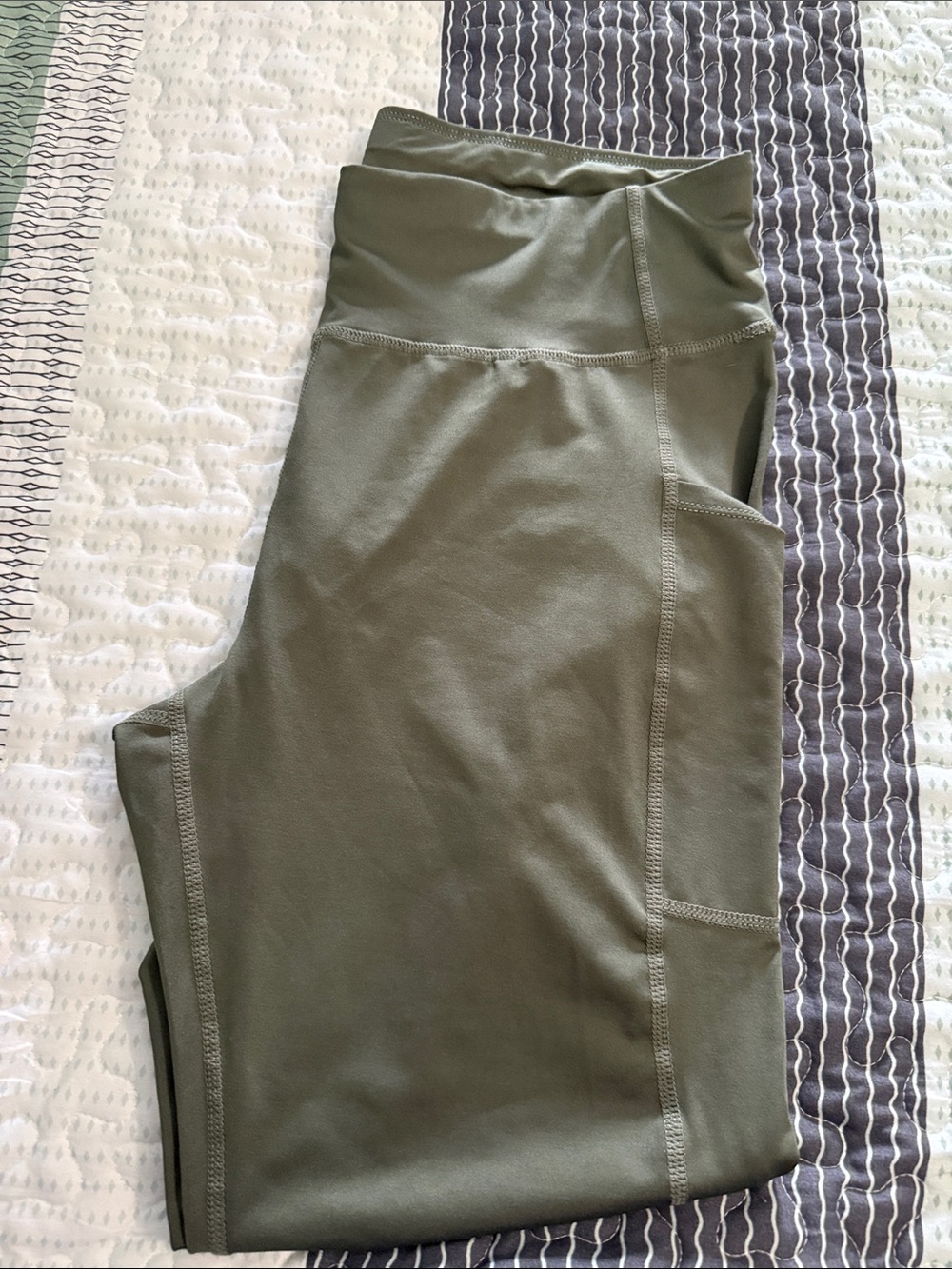 High-Waist Olive Green Leggings